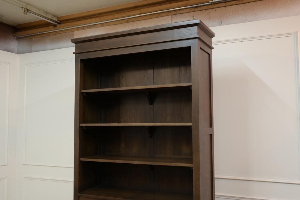 Klassieke boekenkast, eikenhout, Met deur(en), 200 cm of meer, Klassiek, Eikenhout