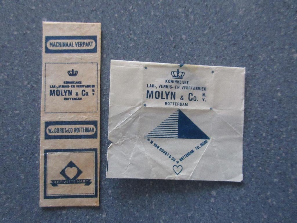 2 x Rotterdam, Lak-, Vernis en Verffabriek Molijn & Co, Verzenden, Nederland