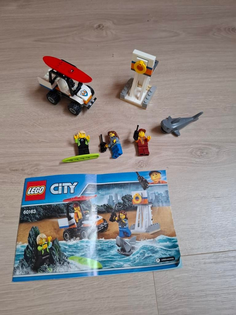 Lego City Reddingsvoertuig met Haai - Set 60163, Ophalen of Verzenden, Zo goed als nieuw, Complete set, Lego