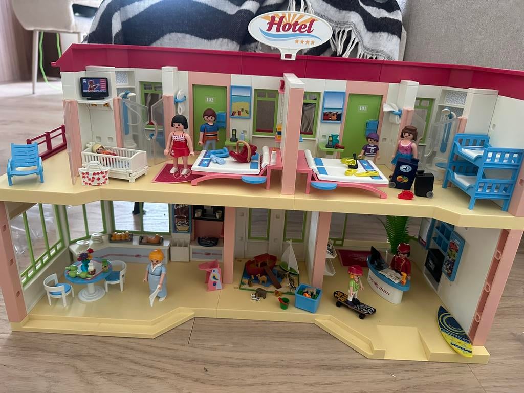 Playmobiel hotel compleet, Ophalen, Zo goed als nieuw, Toebehoren