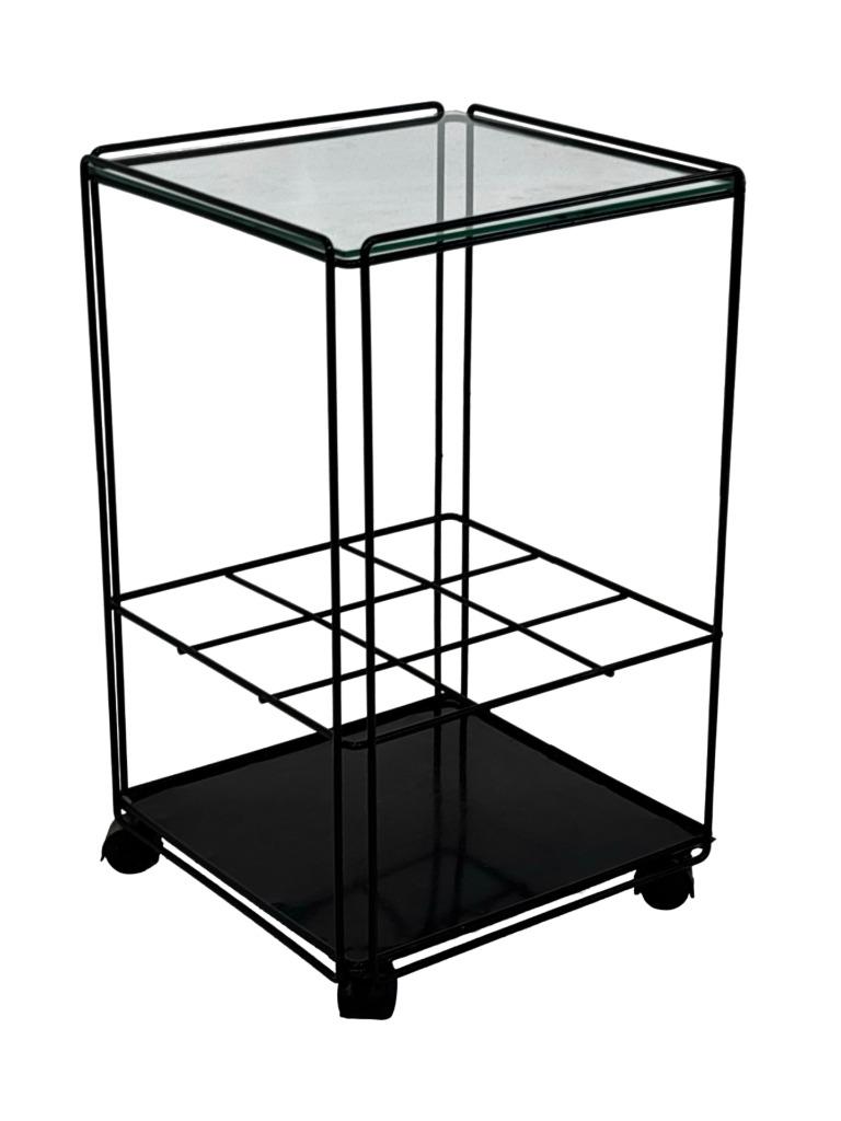Vintage Max Sauze voor Atrow 'Isocele' bijzettafel 1970's, Minder dan 55 cm, Gebruikt, Vintage, Hout