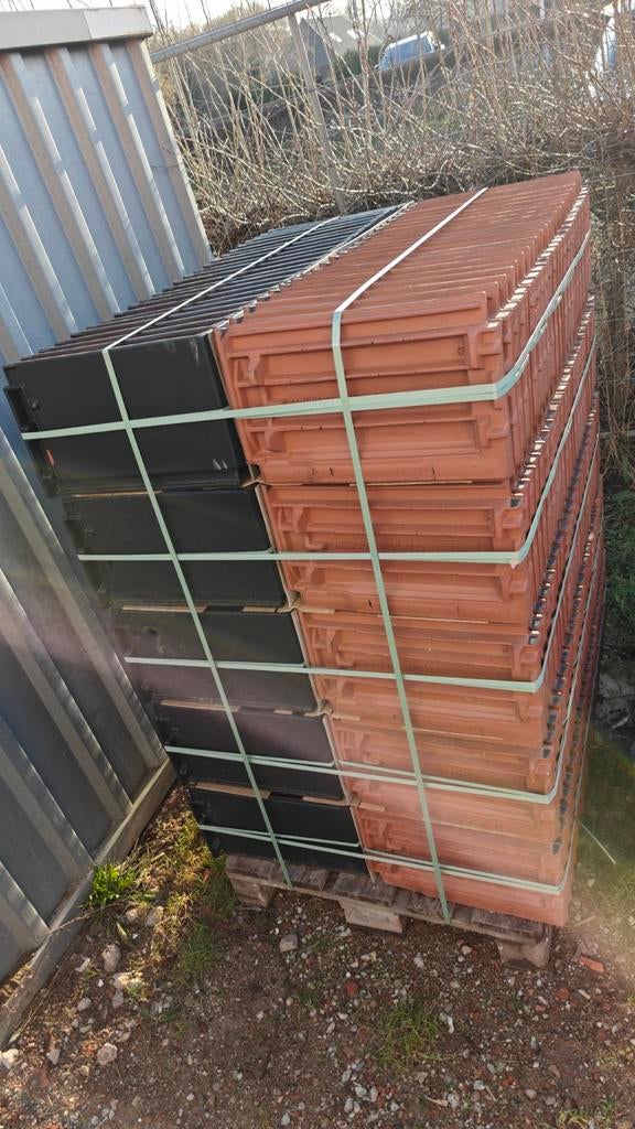 Nieuwe Creaton Domino Dakpannen matzwart - 480 stuks, Ophalen, Steen of Klei, Zwart, Nieuw