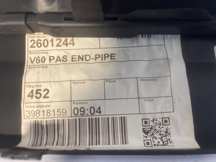 Diffuser achterbumper van een Volvo V60, Gebruikt, -, Verzenden, -