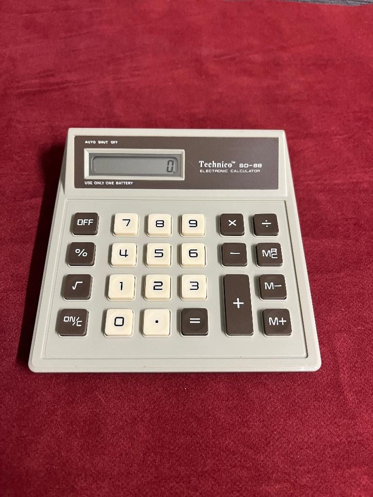 Zeldzame Technico SD-88 rekenmachine calculator telmachine, Ophalen of Verzenden, Gebruikt