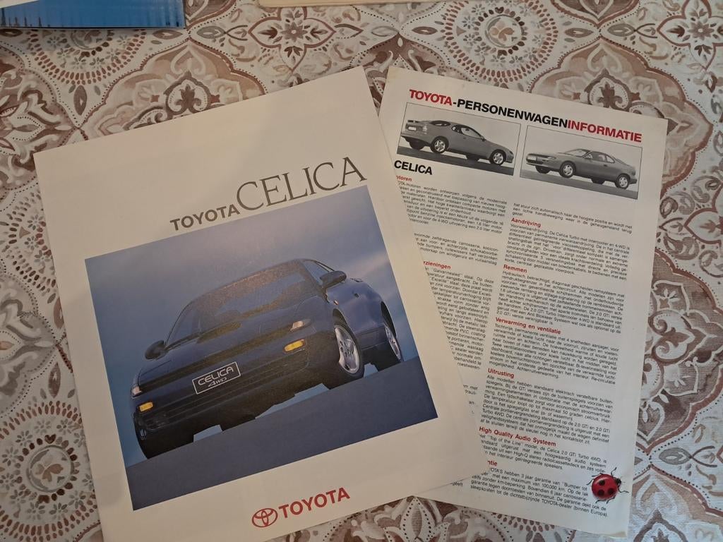 Toyota Celica Brochure + Technisch Inlegvel (1990), Ophalen of Verzenden, Zo goed als nieuw, Toyota, Toyota