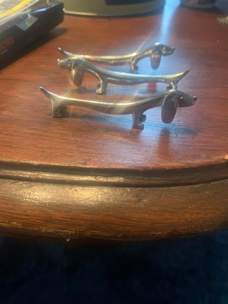 Vintage Messenleggers Teckel Design - Set van 3, Antiek en Kunst, Antiek | Bestek, Ophalen of Verzenden