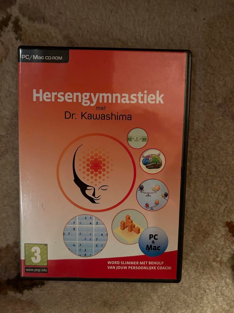 Hersengymnastiek met Dr. Kawashima - PC/Mac CD-ROM, Puzzel en Educatief, Gebruikt, 1 speler, Ophalen of Verzenden