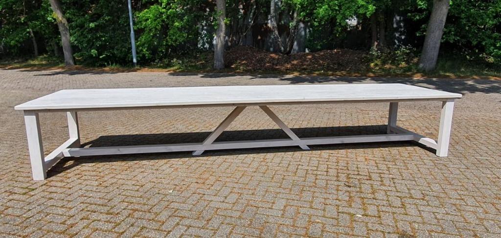 Kloostertafel de Luxe 120 x 470 x 77cm of kleiner!, Landelijk, 75 cm of meer, Rechthoekig, Overige houtsoorten