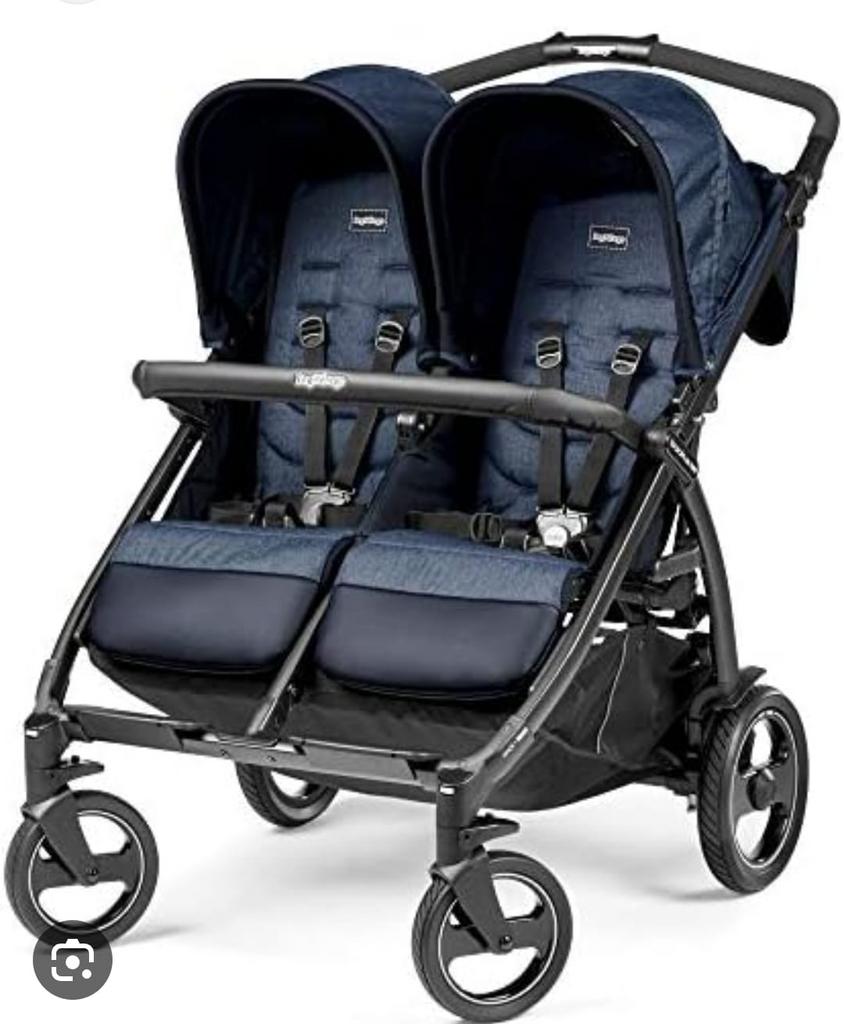 Tweeling kinderwagen Peg Perego Book for two, Kinderen en Baby's, Buggy's, Zo goed als nieuw, Voetenzak, Ophalen of Verzenden