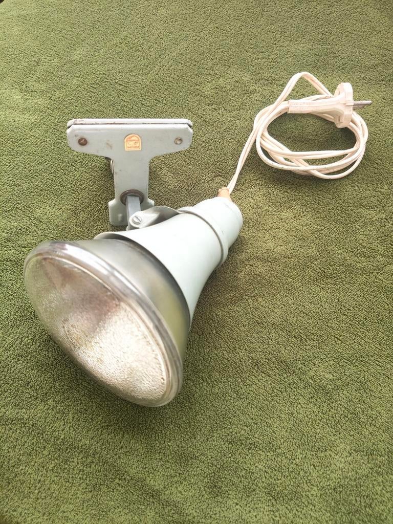retro vintage klemlamp foto studio spot Philips industrieel, Ophalen of Verzenden