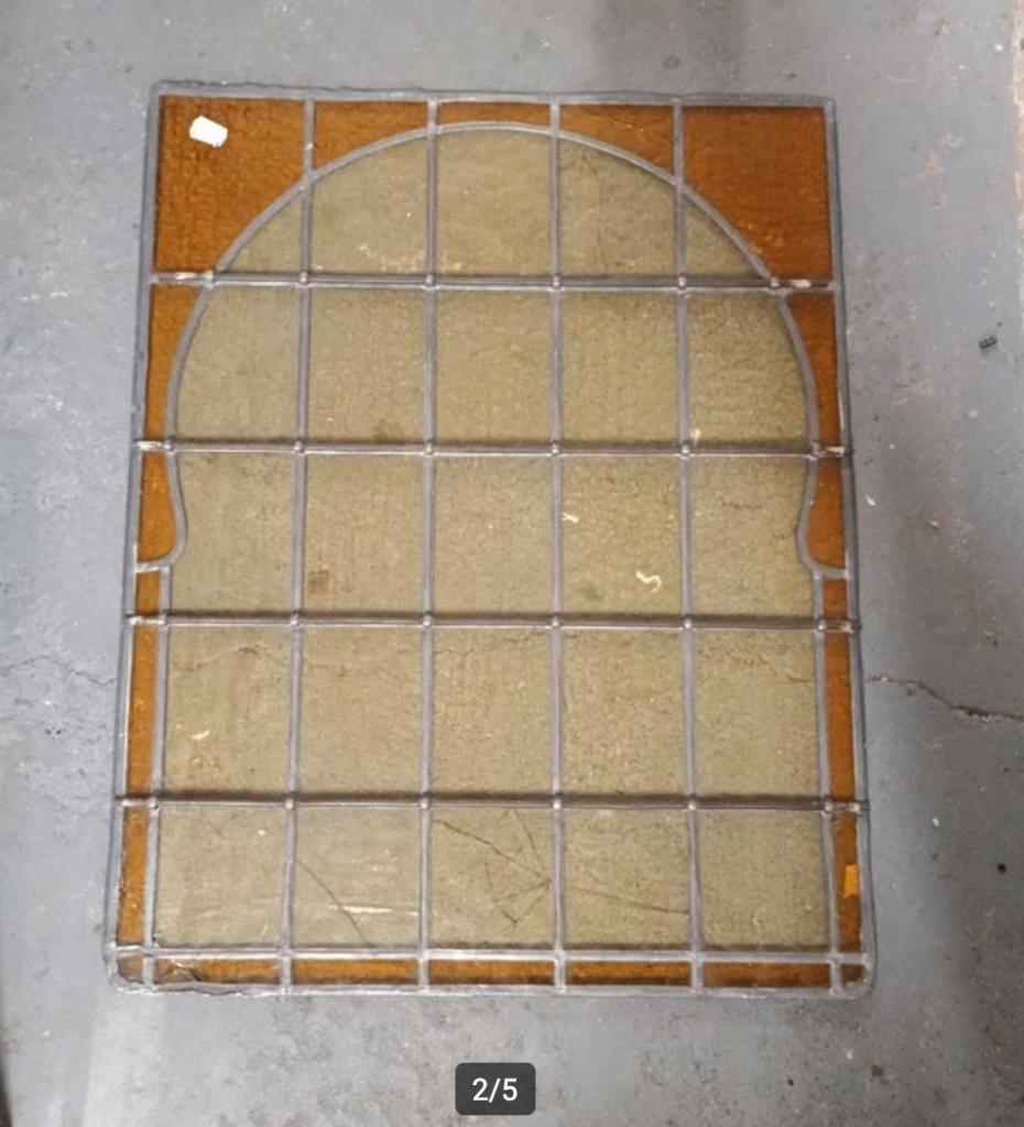 glas in lood raam, Doe-het-zelf en Verbouw, Glas en Ramen, Gebruikt, Gevelraam of Ruit, Minder dan 80 cm, Minder dan 80 cm, Glas in lood