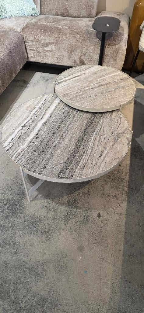 salontafel set Sib marmer / metaal Nu Extra Voordelig!, Ophalen, Jara Meubeloutlet, 100 tot 150 cm, Bornsestraat 31
