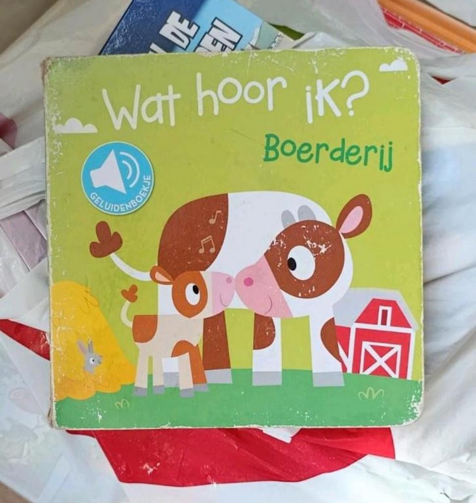 Wat hoor ik op de boerderij boek met geluiden koe kip hond, Boeken, Kinderboeken | Baby's en Peuters, Ophalen of Verzenden, Gelezen