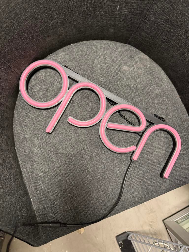 Neon open sign roze, Ophalen of Verzenden, Zo goed als nieuw