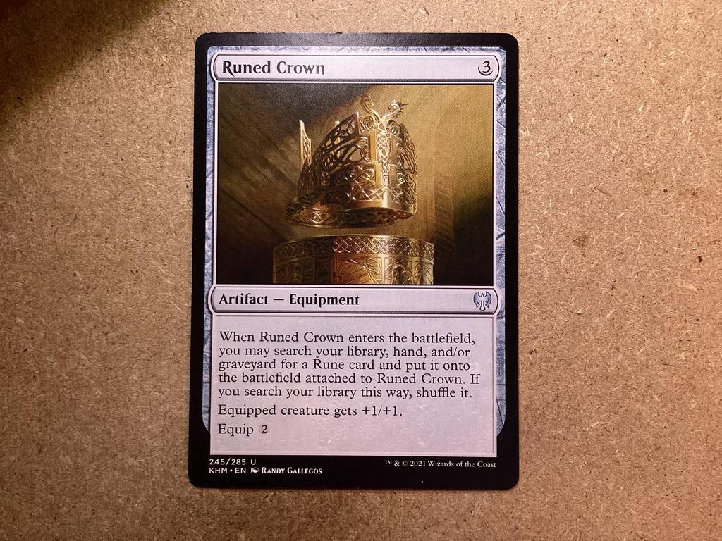 1x Runed Crown [245/285] (Excellent), Hobby en Vrije tijd, Verzamelkaartspellen | Magic the Gathering, Zo goed als nieuw, Losse kaart