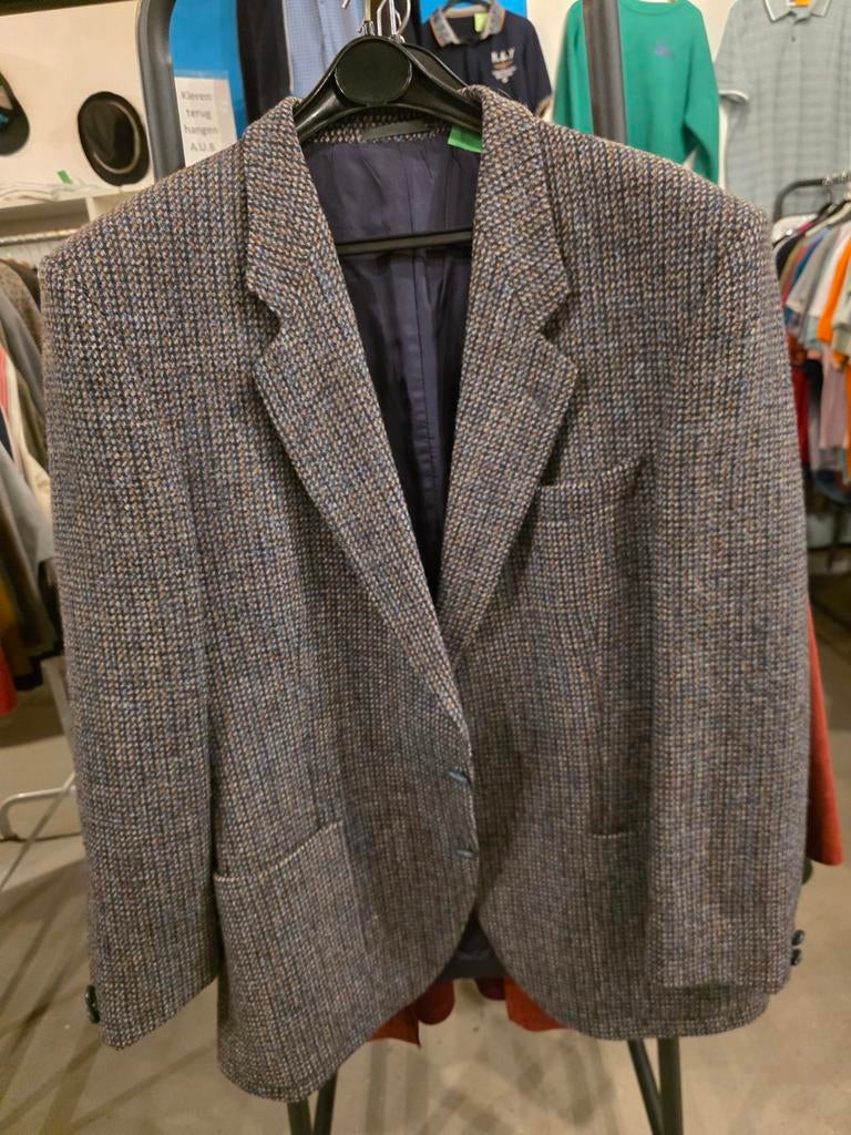 Vintage Harris Tweed Jasje - Maat 54, Maat 52/54 (L), Harris Tweed, Overige kleuren, Ophalen of Verzenden