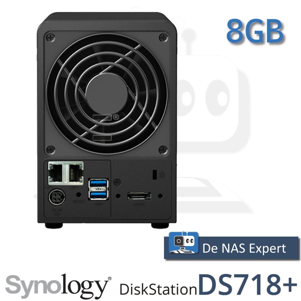 NAS Synology DS718+ 8GB refurbished, Computers en Software, NAS, Info@synology.com, Synology, Ophalen of Verzenden, Zo goed als nieuw
