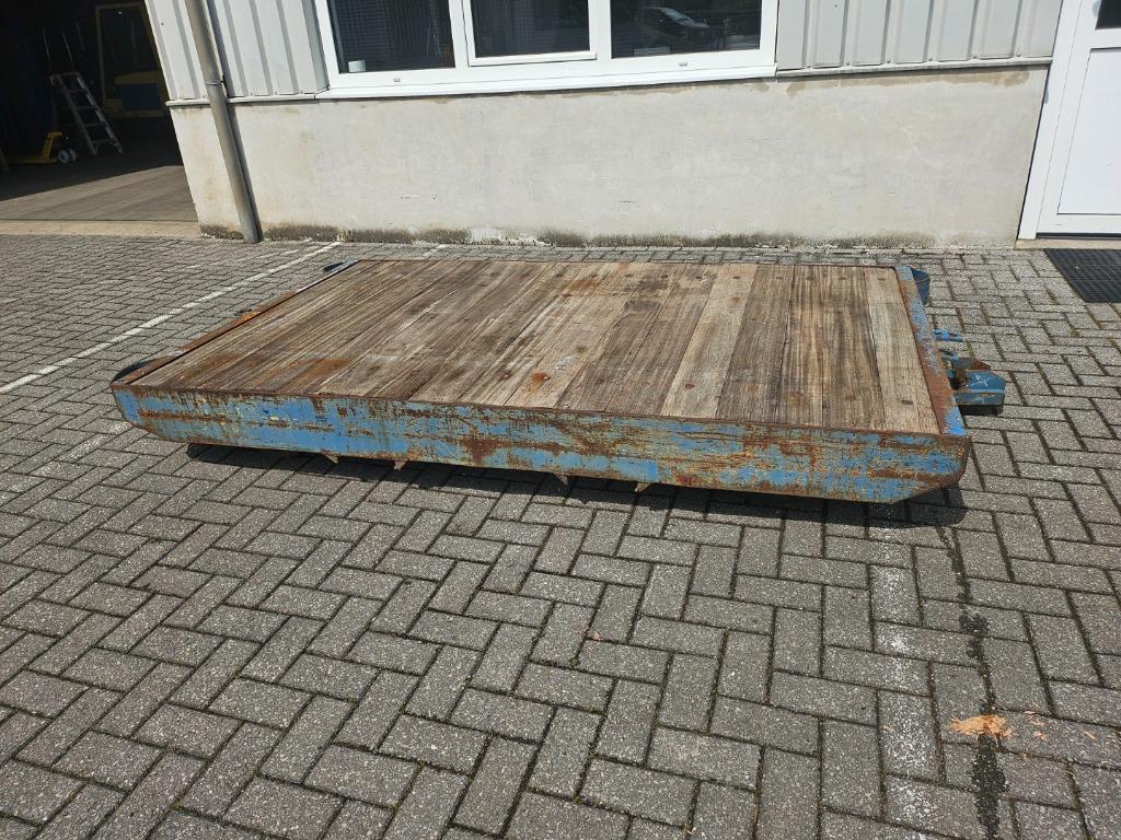 Zwaarlast kar trailer platte wagen DAF, Ophalen, Gebruikt