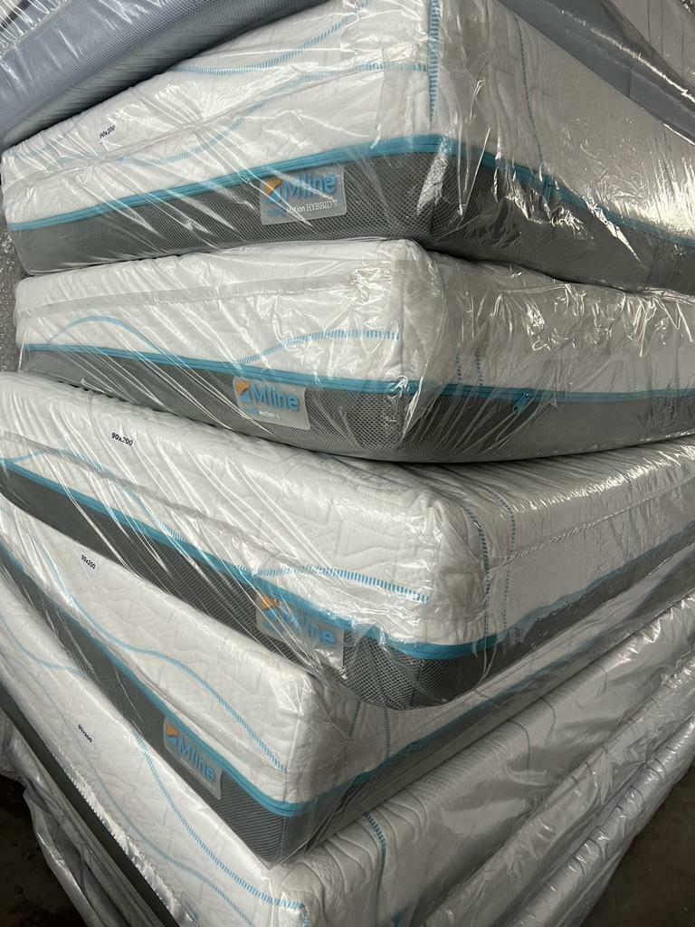 M-line matras 4,5,6,7,8 outlet event. Auping Hästens tempur, Ophalen, 90 cm, Eenpersoons, Nieuw