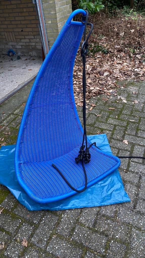 Hangstoel blauw ikea, Ophalen, Zo goed als nieuw