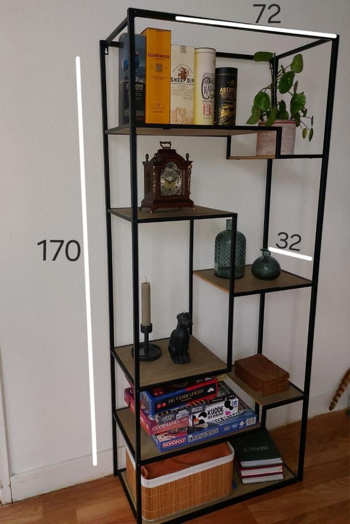 Industriële kast, Huis en Inrichting, Kasten | Boekenkasten, Ophalen, Met plank(en), Gebruikt, 50 tot 100 cm