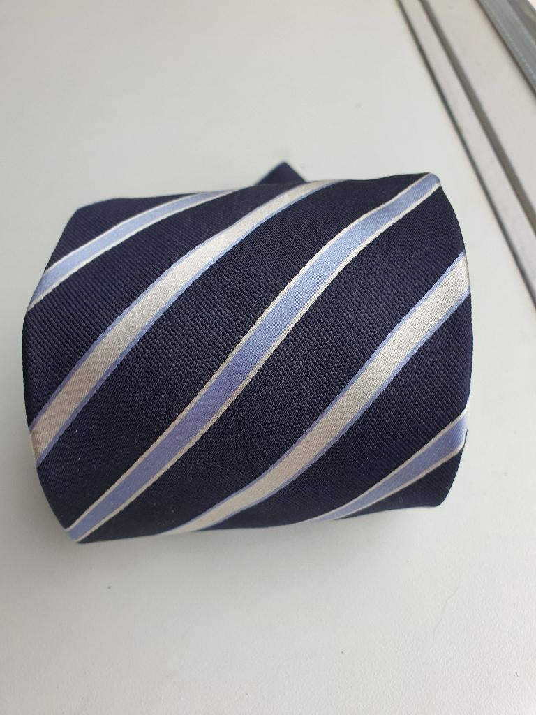 Edsor Kronen handgemaakte zijden stropdas, Ophalen of Verzenden, Zo goed als nieuw, Blauw