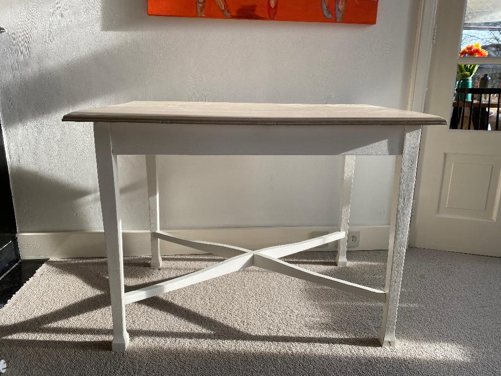 Tafeltje, Huis en Inrichting, Tafels | Bijzettafels, Ophalen, Gebruikt, Romantisch, 75 cm of meer