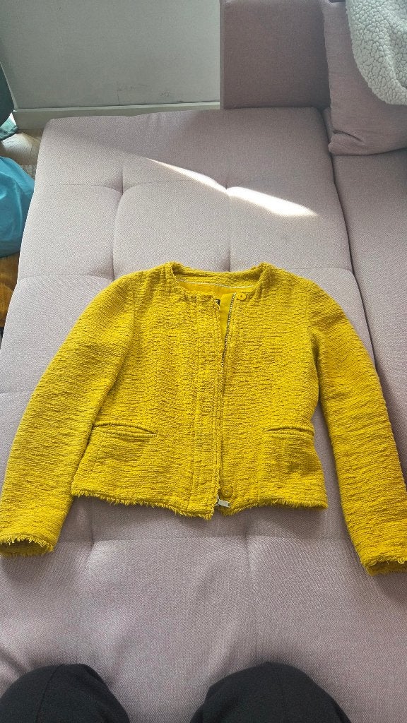 Massimo Dutti blazer S 34, Massimo Dutti, Geel, Ophalen of Verzenden, Zo goed als nieuw