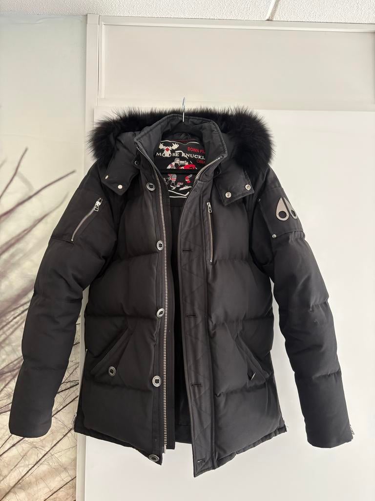 Moose Knuckles winterjas zwart maat M, Ophalen of Verzenden, Gedragen, Maat 48/50 (M), Zwart