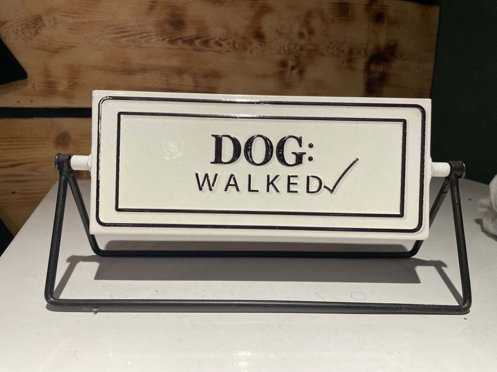 Hond uitlaat bordje woondecoratie, Ophalen, Zo goed als nieuw
