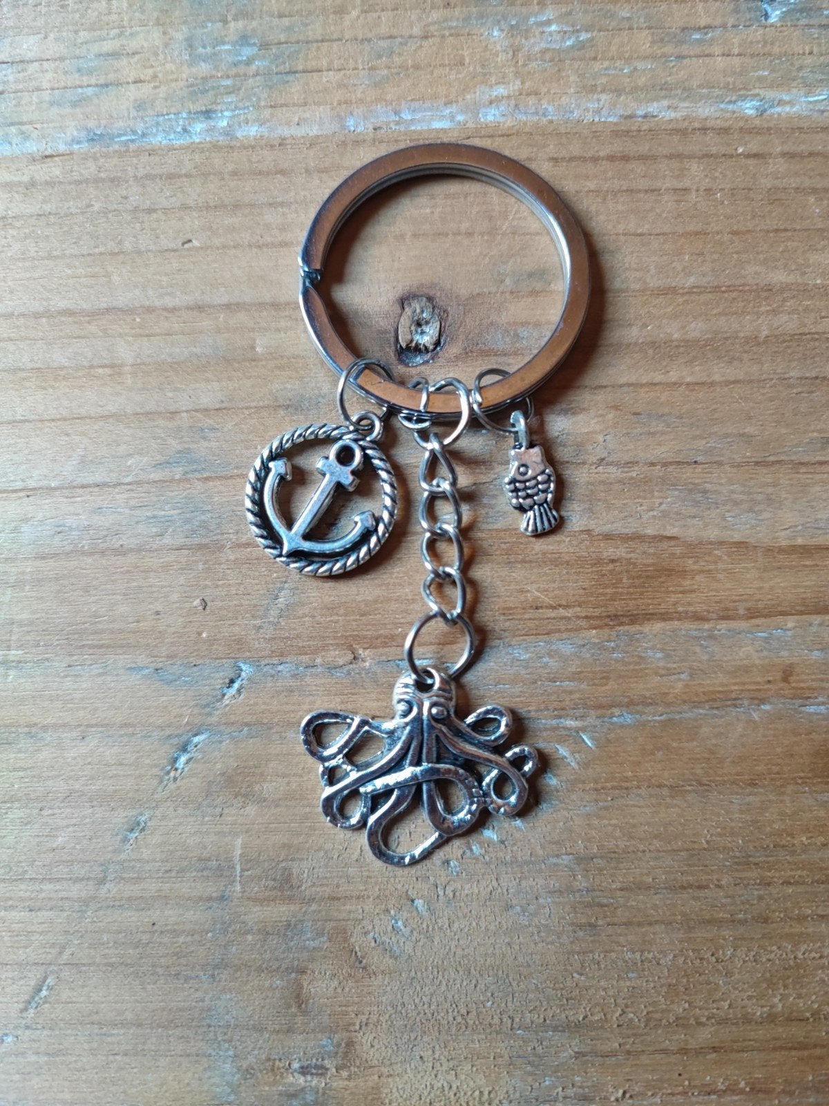 Sleutelhanger met Anker, Vis en Octopus - Nieuw, Ophalen of Verzenden