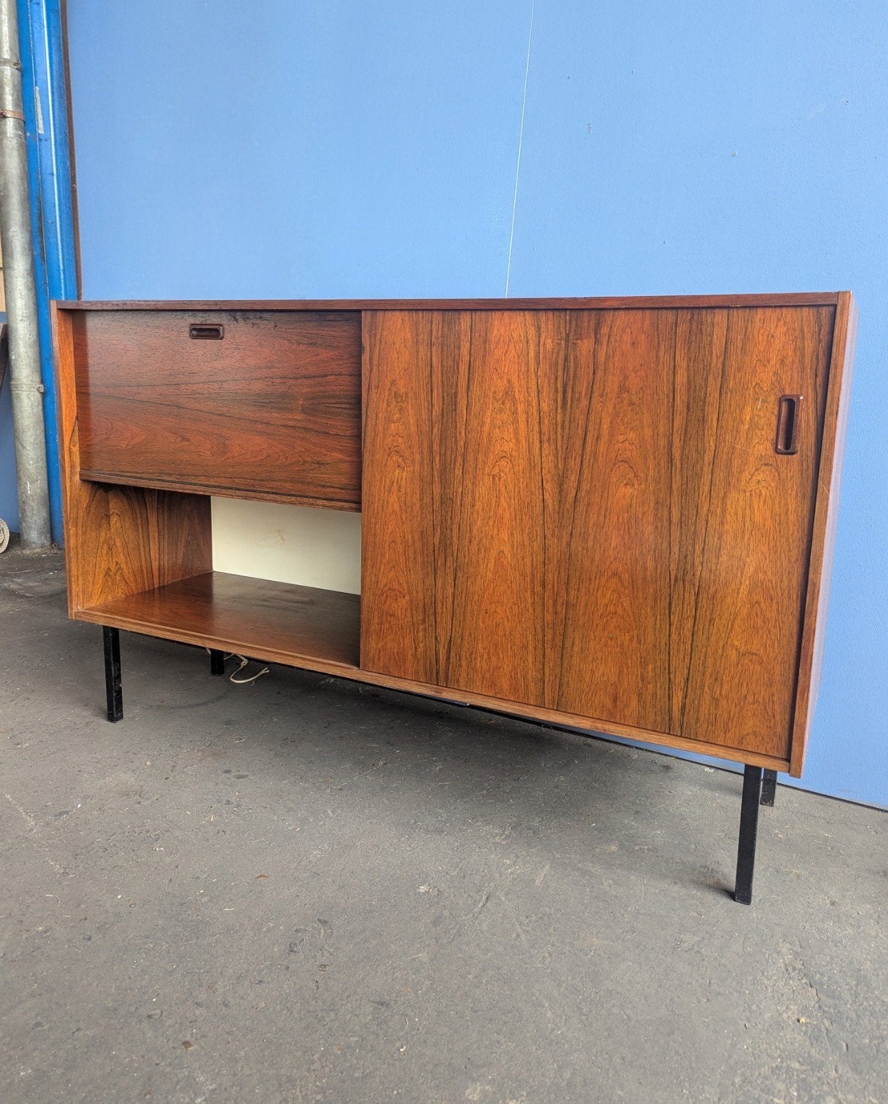 Mid century dressoir kast/ bar gedeelte 1960s, Huis en Inrichting, Gebruikt, Met deur(en), 150 tot 200 cm, Ophalen of Verzenden