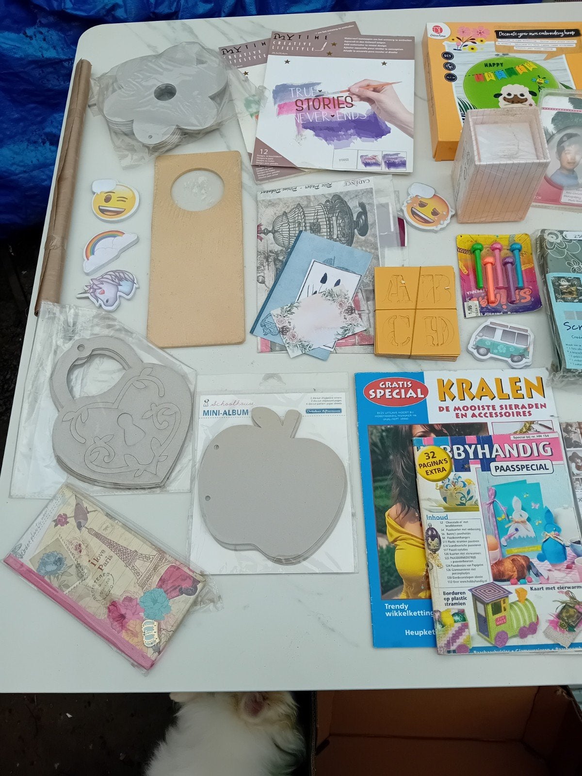 groot hobby scrap knutsel pakket, Ophalen of Verzenden, Nieuw, Versiering of Embellishment