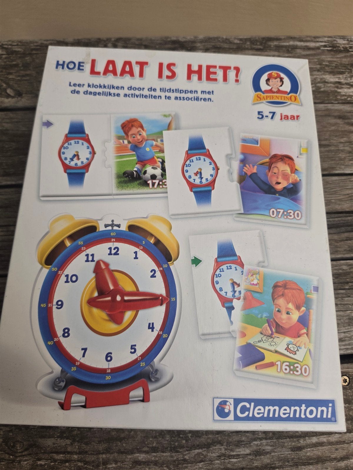 Clementoni Hoe Laat Is Het? educatief spel, Ophalen of Verzenden, Zo goed als nieuw, Overige typen