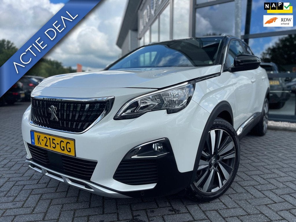 Peugeot 3008 1.2 PureTech Allure | Panorama | Cruise | Clima, Gebruikt, Leder en Stof, Wit, Origineel Nederlands