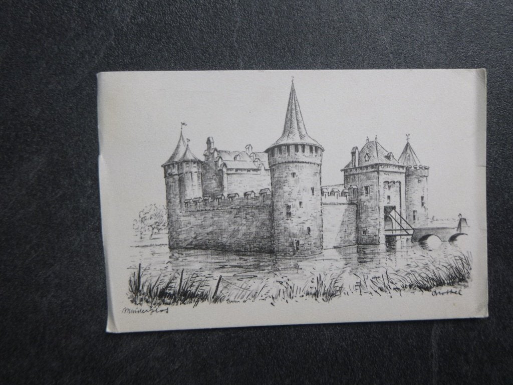 Muiden, Muiderslot  kunst 1969, Verzamelen, Verzenden, 1960 tot 1980, Gelopen, Noord-Brabant