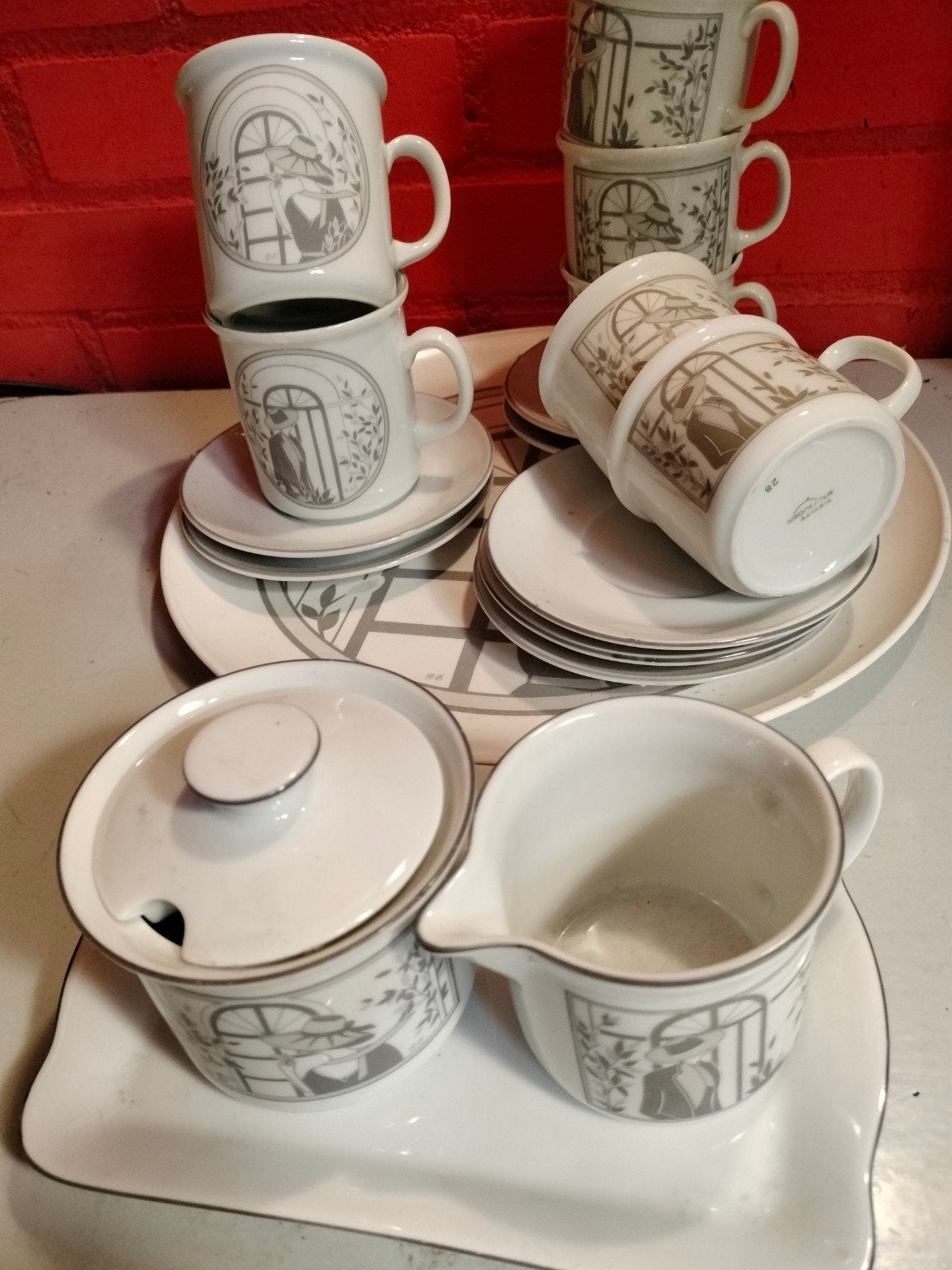 Vintage Douwe Egberts  servies., Antiek en Kunst, Antiek | Servies compleet, Ophalen of Verzenden