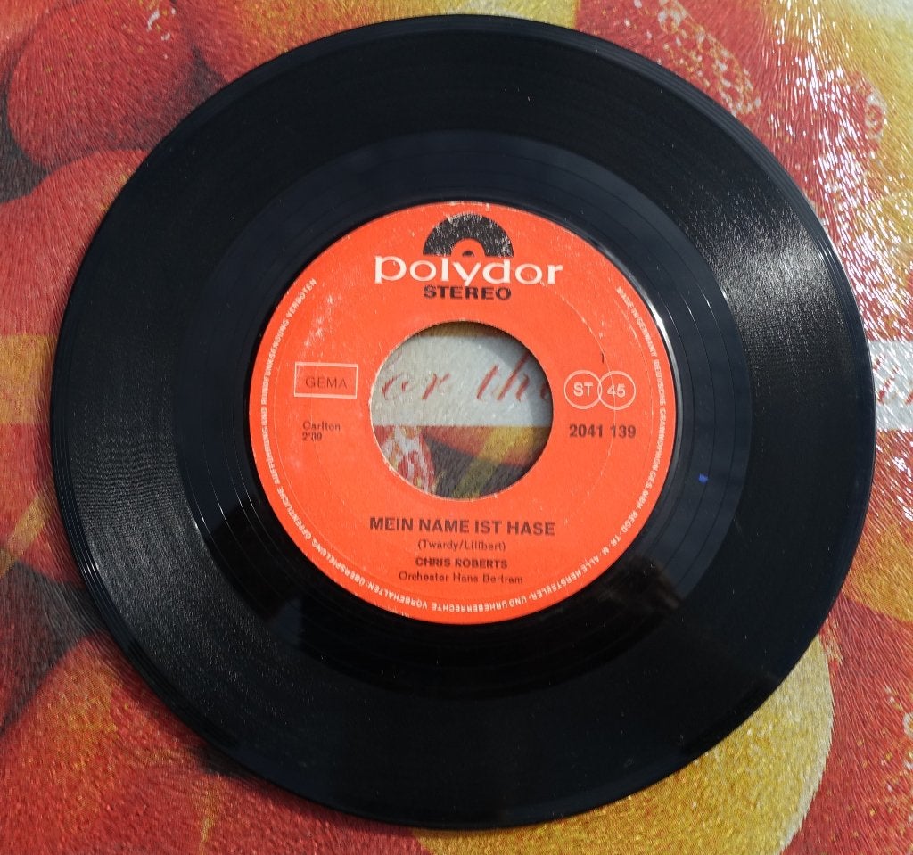Chris Roberts - Mein Name Ist Hase (Polydor Single), Gebruikt, 7 inch, Beschermende buitenhoes, Overige typen