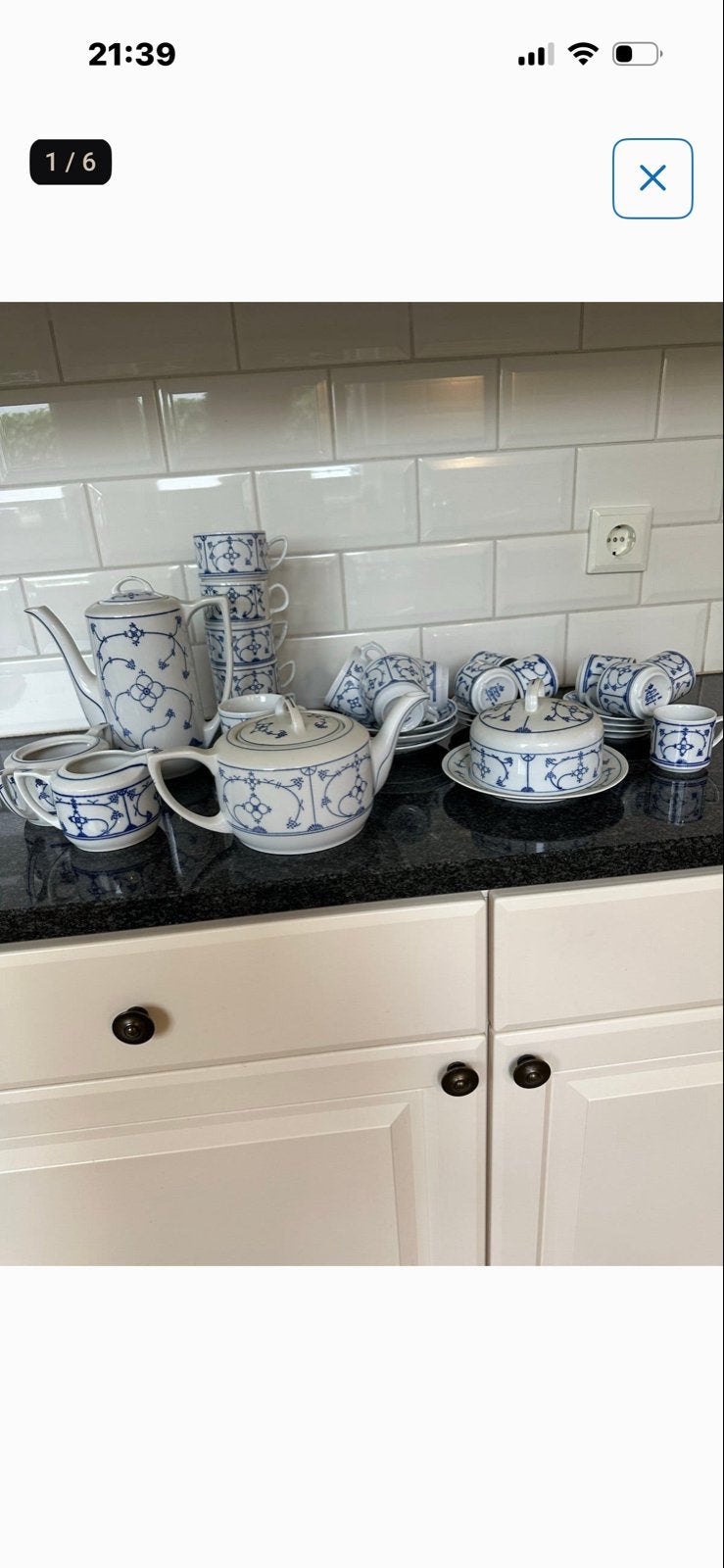 Prachtig Blau Saks porseleinen theeservies, 20-delig, Ophalen of Verzenden