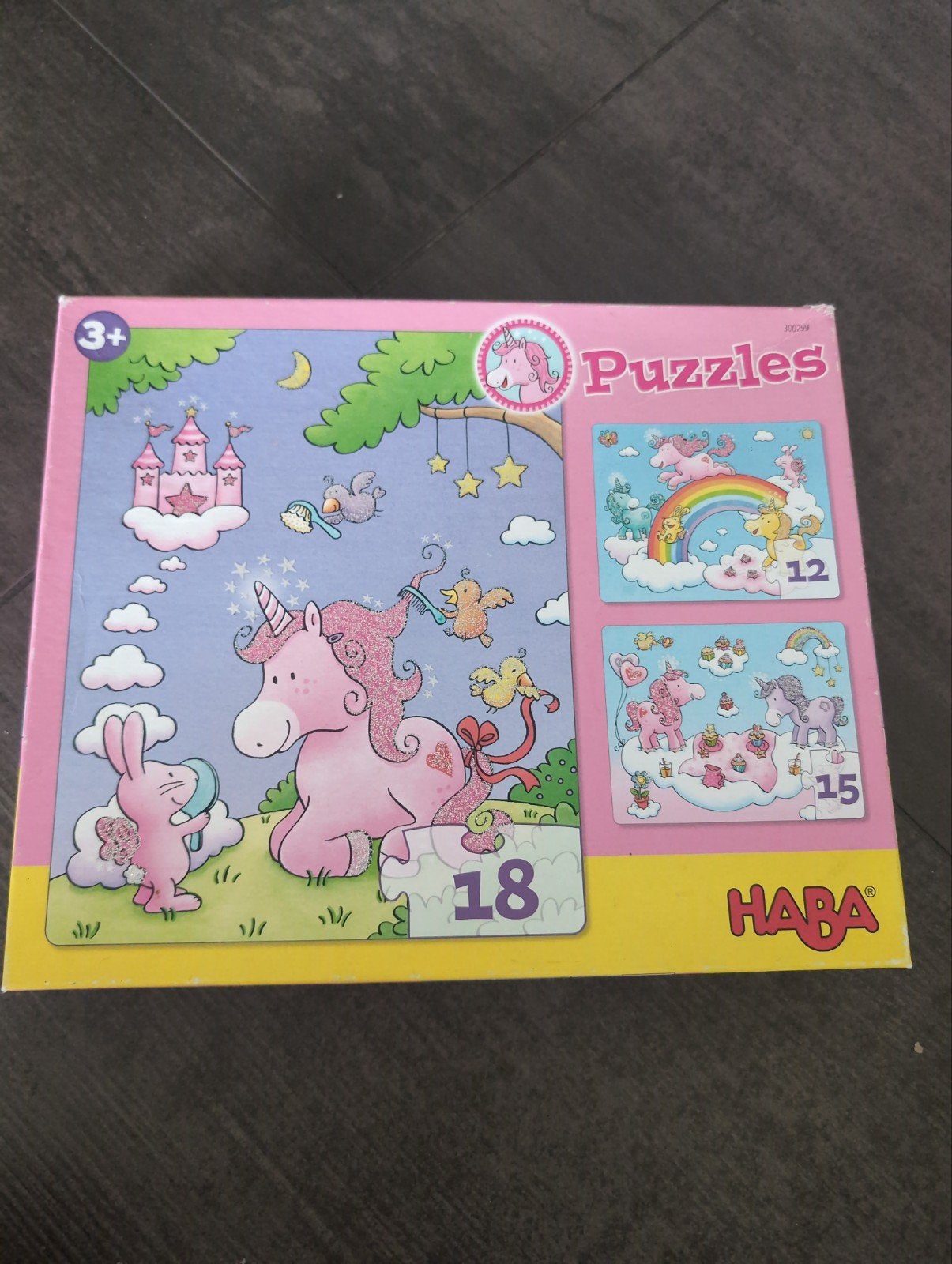HABA Eenhoorn Puzzels, Ophalen of Verzenden, Minder dan 500 stukjes, Gebruikt, Legpuzzel