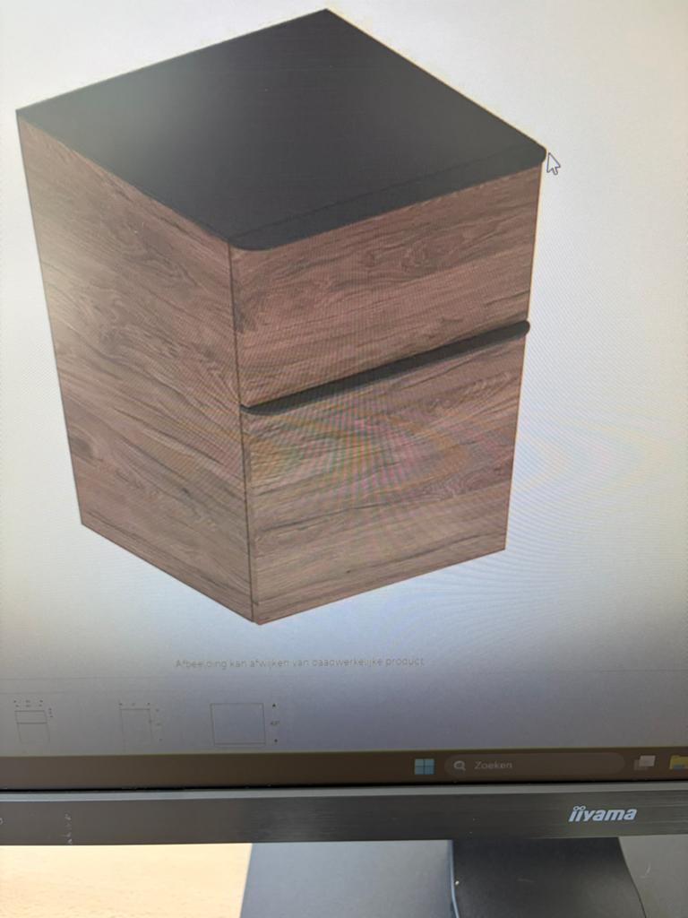 2 x Geberit Smyle Square zijkast met 2 laden, noten hickory, Ophalen, Nieuw