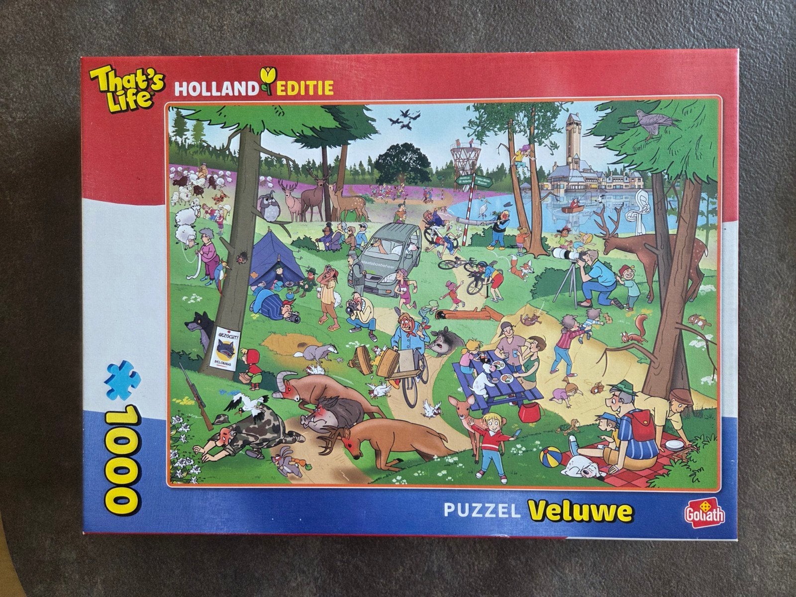 That's Life Holland Editie Puzzel Veluwe 1000 stukjes, Hobby en Vrije tijd, Ophalen of Verzenden, 500 t/m 1500 stukjes, Zo goed als nieuw
