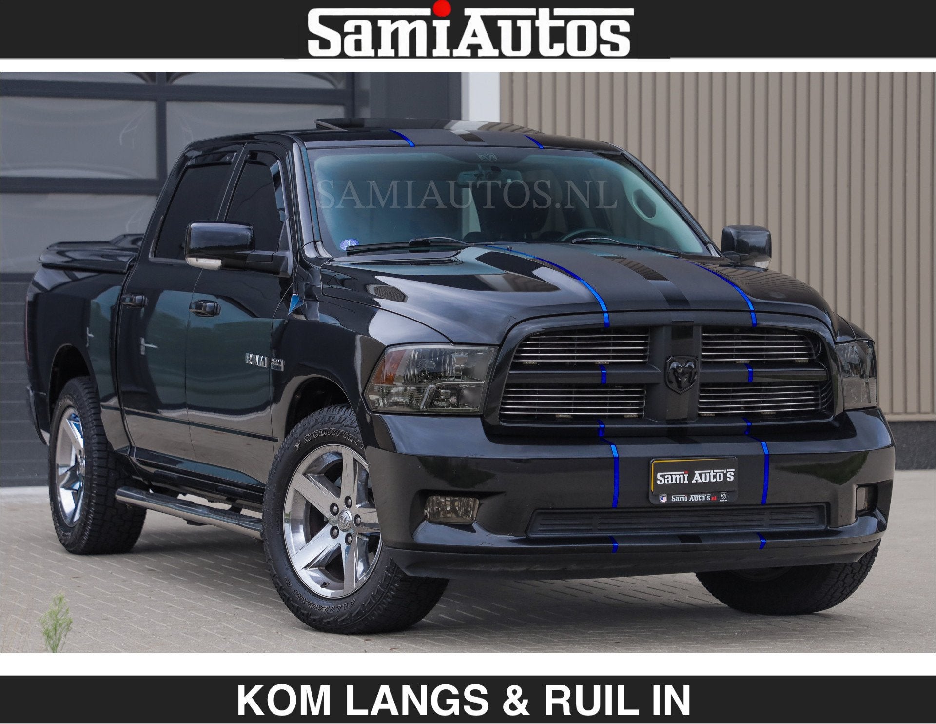 Dodge Ram BLACK ON BLACK | 5.7 V8 HEMI | SPORT | STOER EN LE, Auto's, Automaat, Euro 5, Gebruikt, 5654 cc