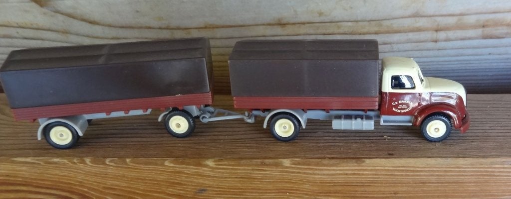 leuke oude combinatie vrachtwagen  VAN MAANEN BARNEVELD, Ophalen of Verzenden, Zo goed als nieuw
