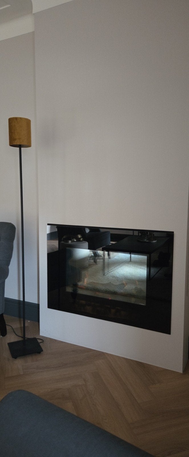 mooie electrische faber inbouw haard met afstandsbediening, Ophalen, Zo goed als nieuw, Inbouwhaard, Elektrische haard