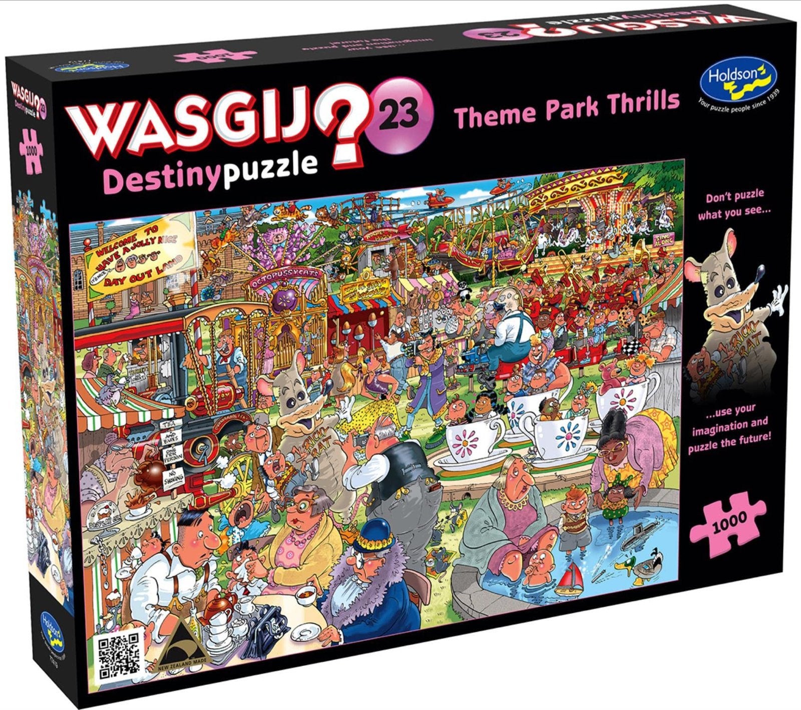 Wasgij Destiny 23: Theme Park Thrills 1000 stukjes puzzel, Ophalen of Verzenden, 500 t/m 1500 stukjes, Zo goed als nieuw, Legpuzzel
