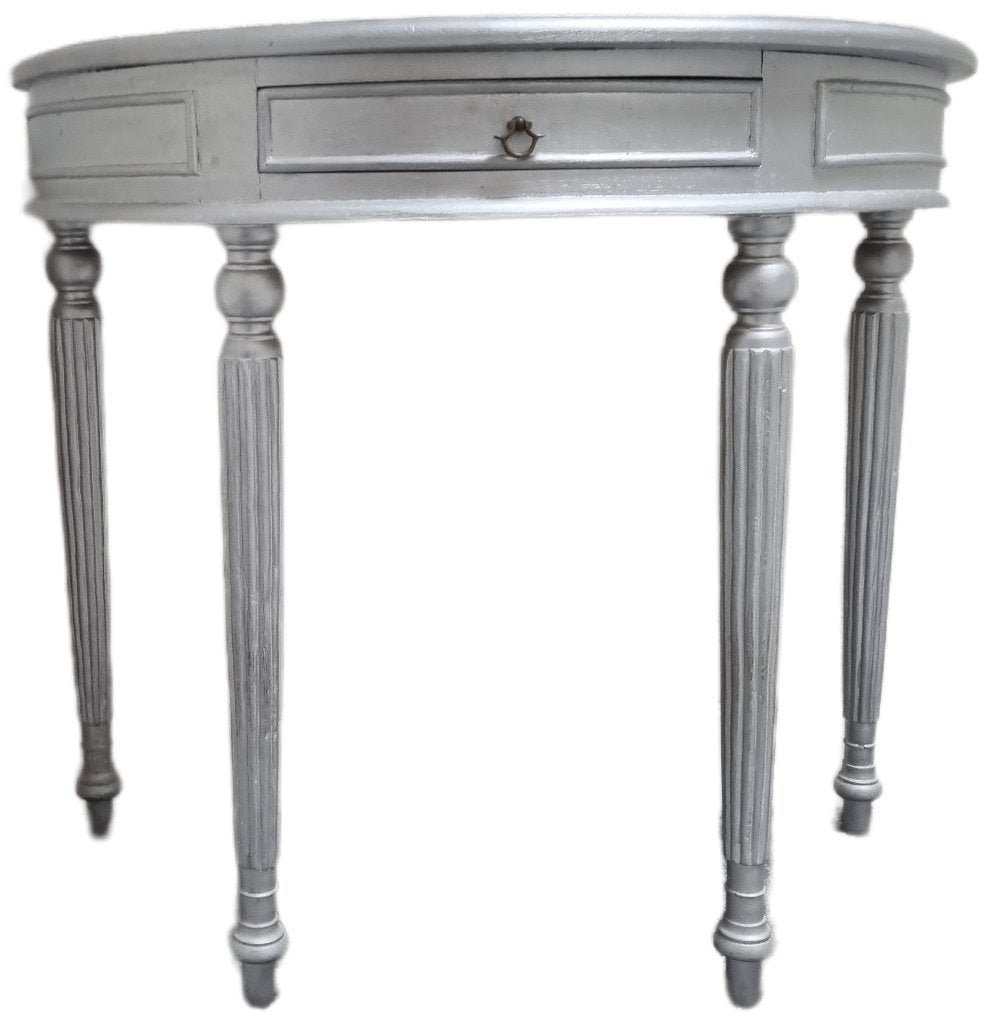Sidetable - zilverkleurig teak