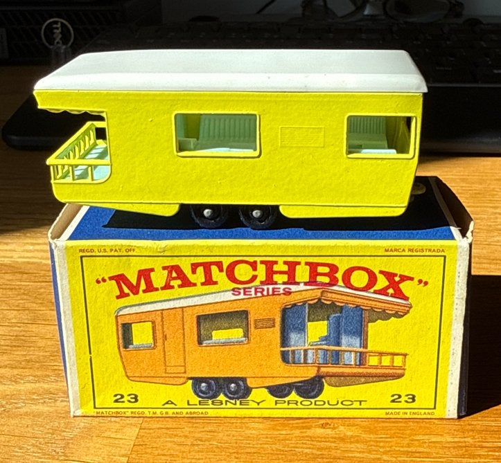 Matchbox lesney 23 Trailer Caravan - in originele box zgan, Ophalen of Verzenden, Zo goed als nieuw