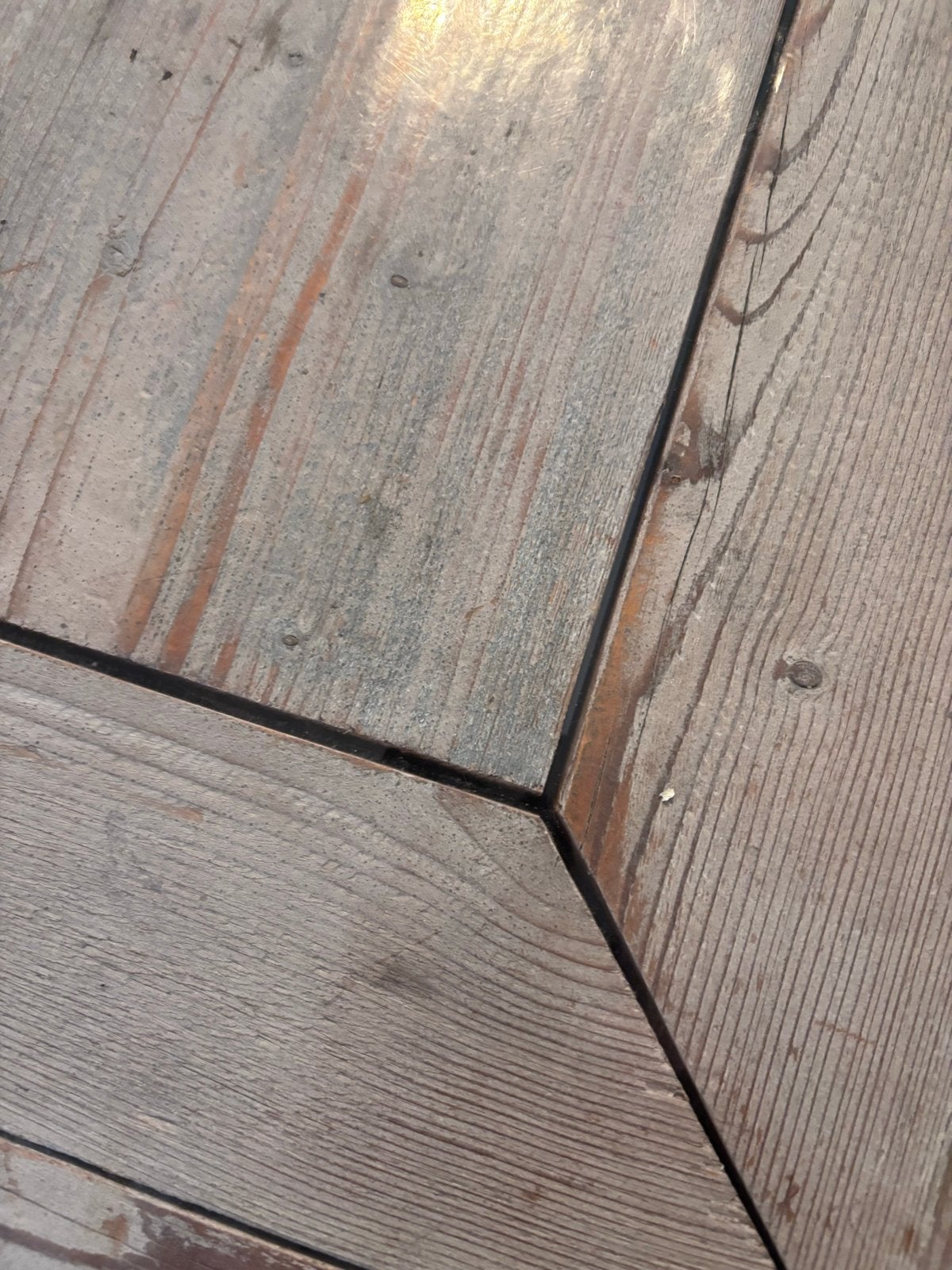 Steigerhouten tafel met metalen onderstel (200x100x76cm), Huis en Inrichting, Tafels | Eettafels, Ophalen, Gebruikt, 100 tot 150 cm