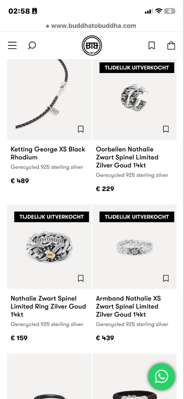 Gezocht: Buddha to Buddha Nathalie Zwart Spinel ring/oorbell, Ophalen of Verzenden, Zwart, Zilver, Dame